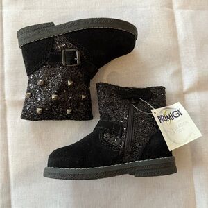 New Primigi boots Tecla suede glitter studs rocker zip suede ankle sparkle 20 5